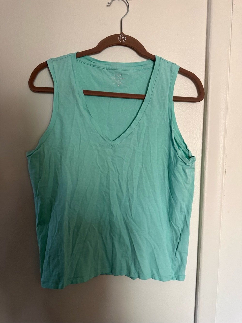 J. Crew Mint Green V-Neck Tank Top